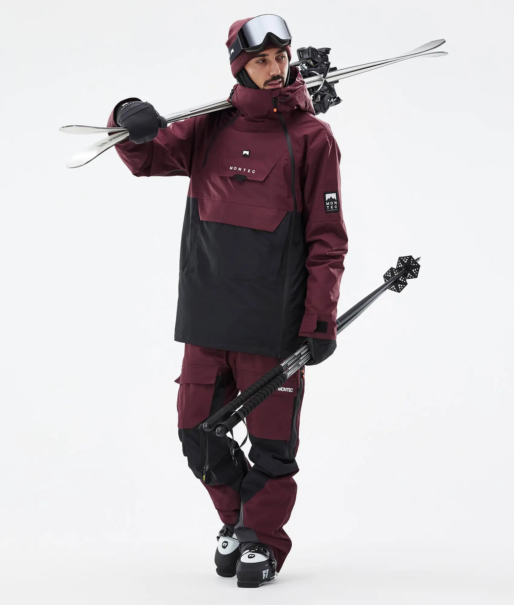 Doom Skijacke Herren - Burgundy/Black