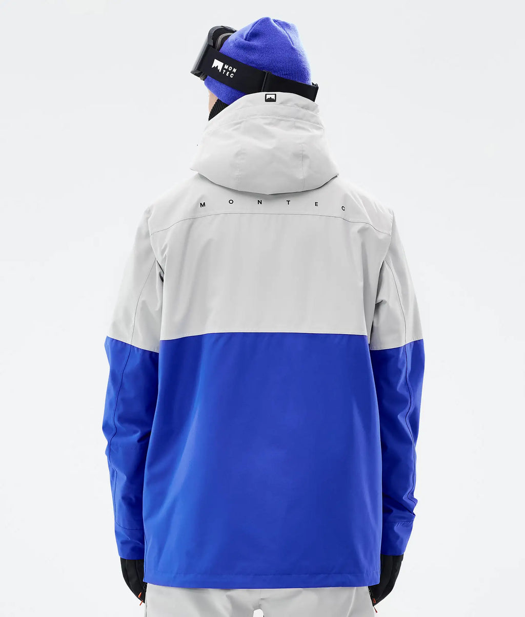 Doom Skijacke Herren - Light Grey/Black/Cobalt Blue