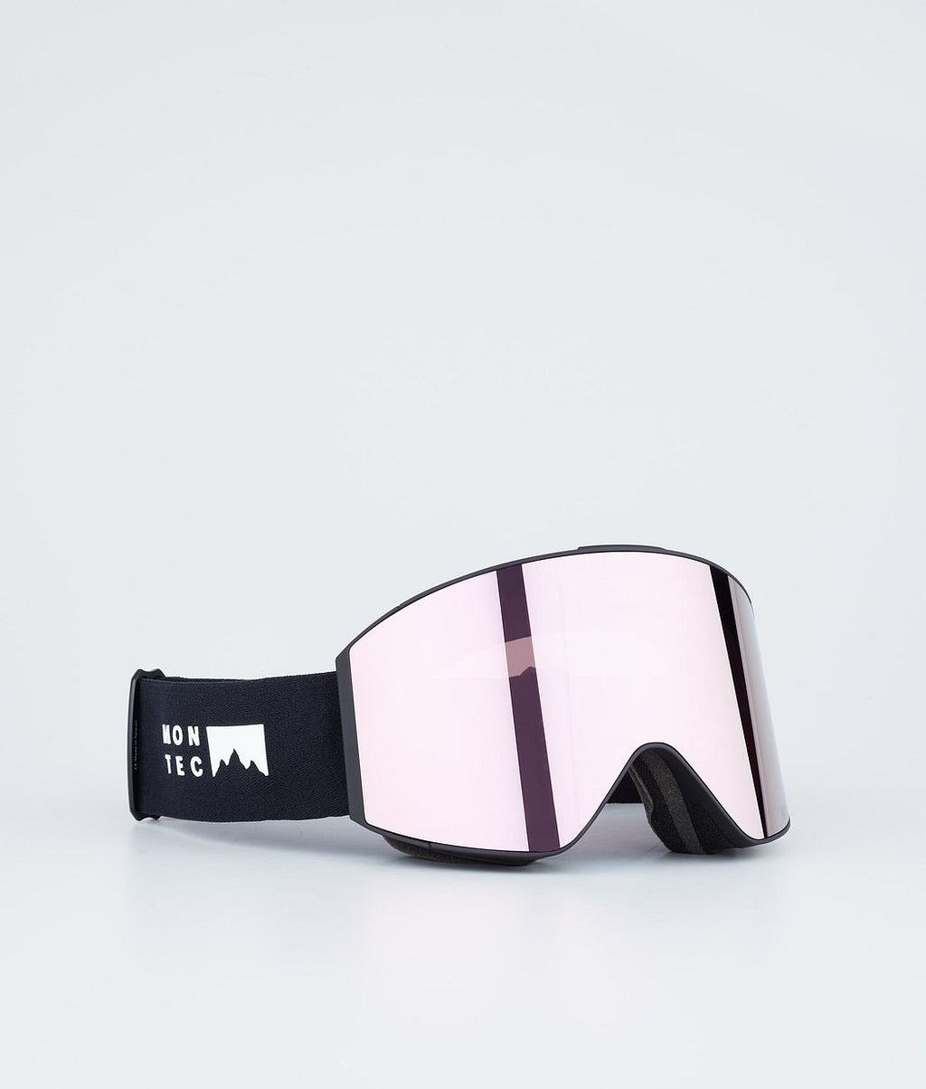 Ski Goggles Black W/Black Rose Mirror