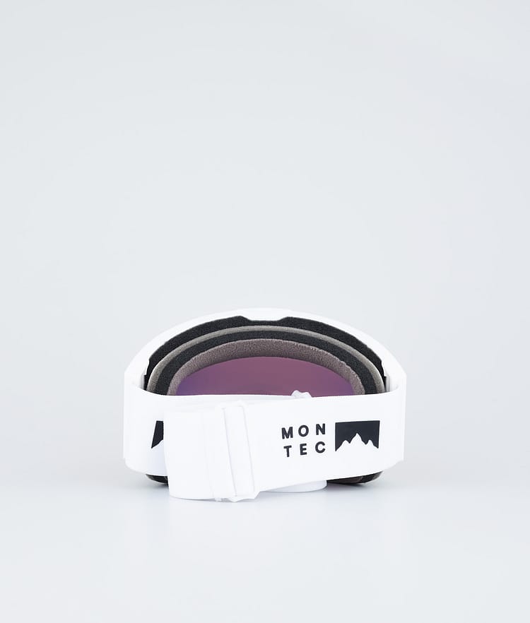 Ski Goggles White W/White Ruby Red Mirror