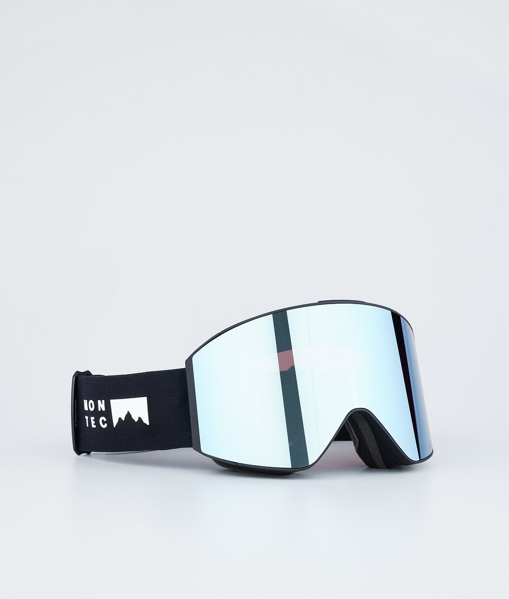 Ski Goggles Black W/Black Moon Blue Mirror