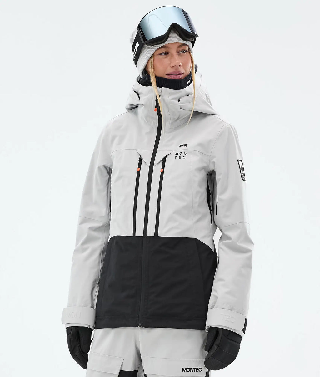 Moss W Skijacke Damen - Light Grey/Black