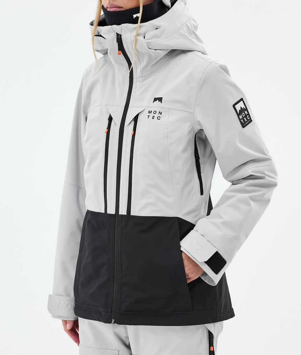 Moss W Skijacke Damen - Light Grey/Black