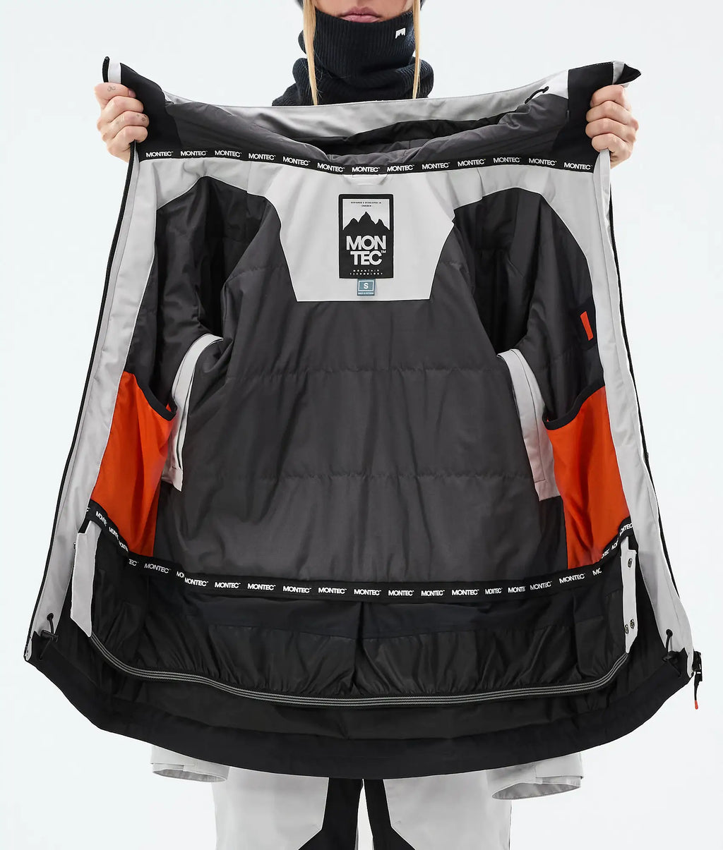 Moss W Skijacke Damen - Light Grey/Black