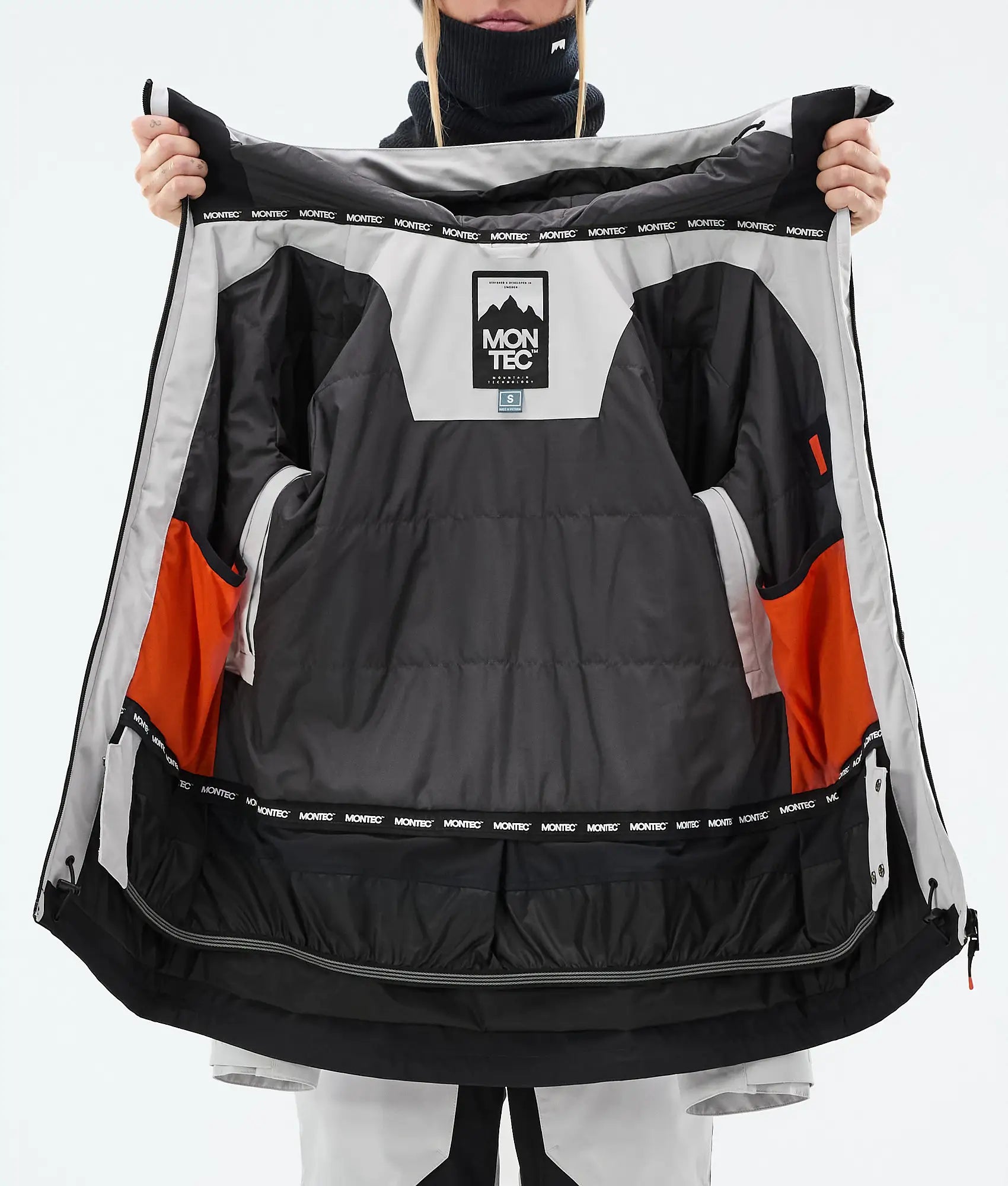 Moss W Skijacke Damen - Light Grey/Black