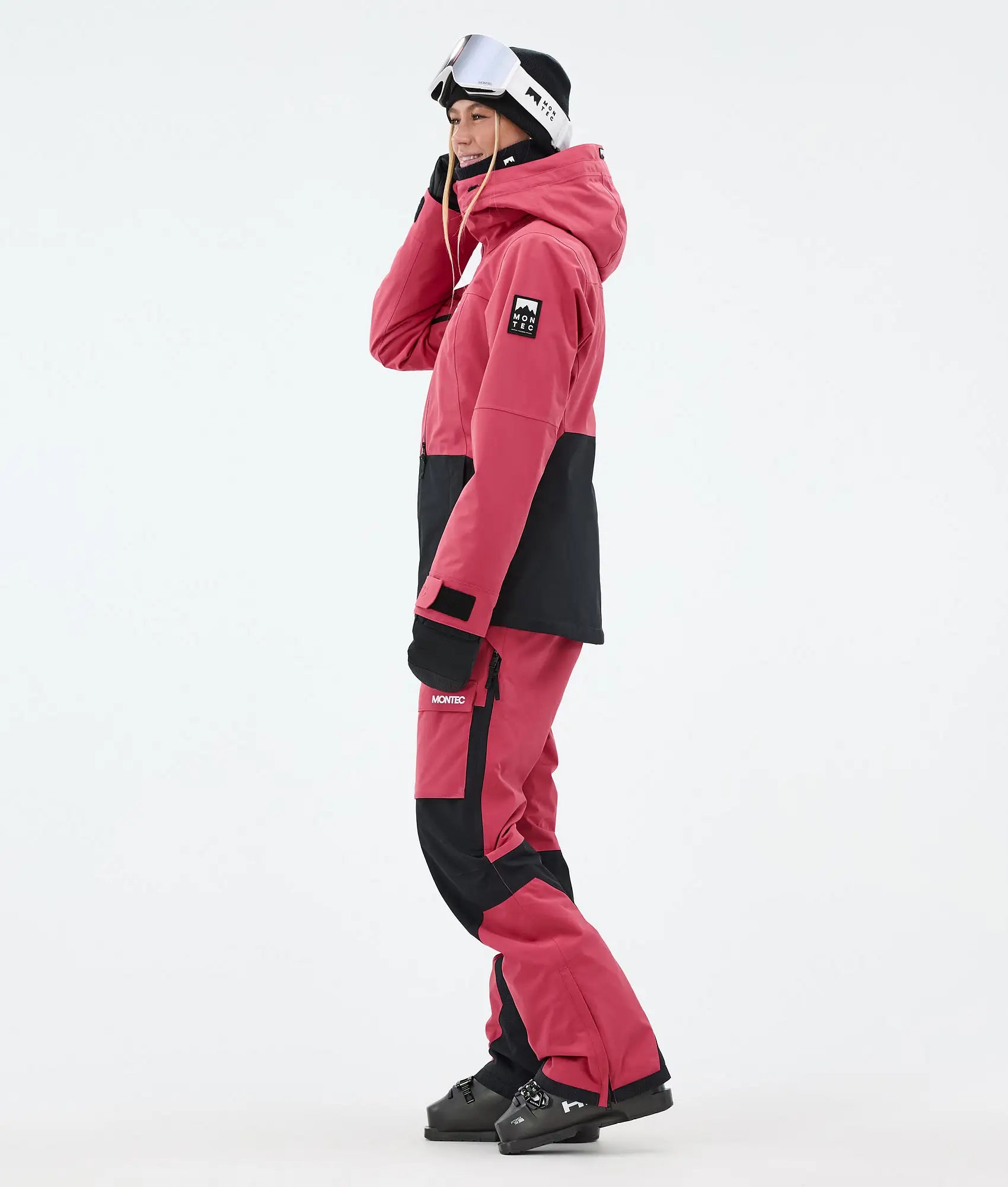 Moss W Skijacke Damen - Light Red/Black