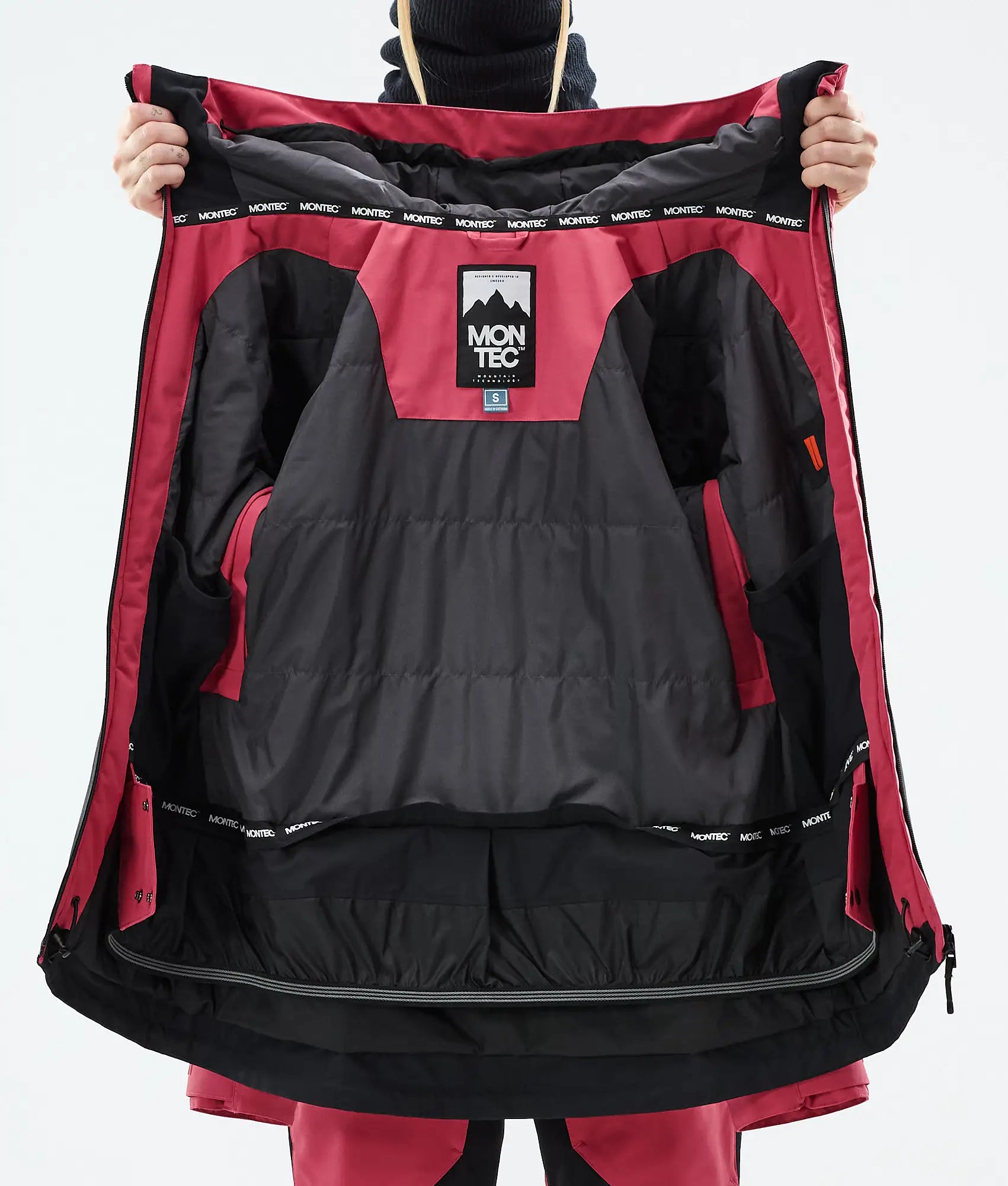 Moss W Skijacke Damen - Light Red/Black