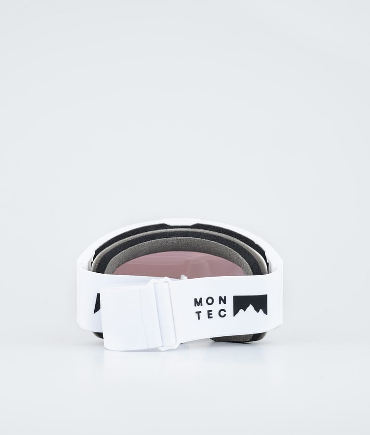 Ski Goggles White W/Rose Mirror