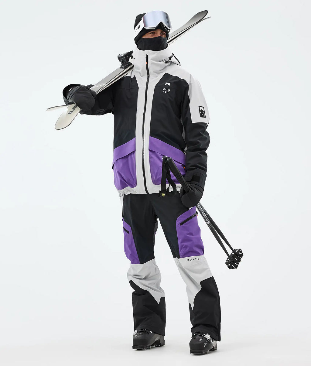 Morpheus Skijacke Herren - Light Grey/Black/Vivid Purple