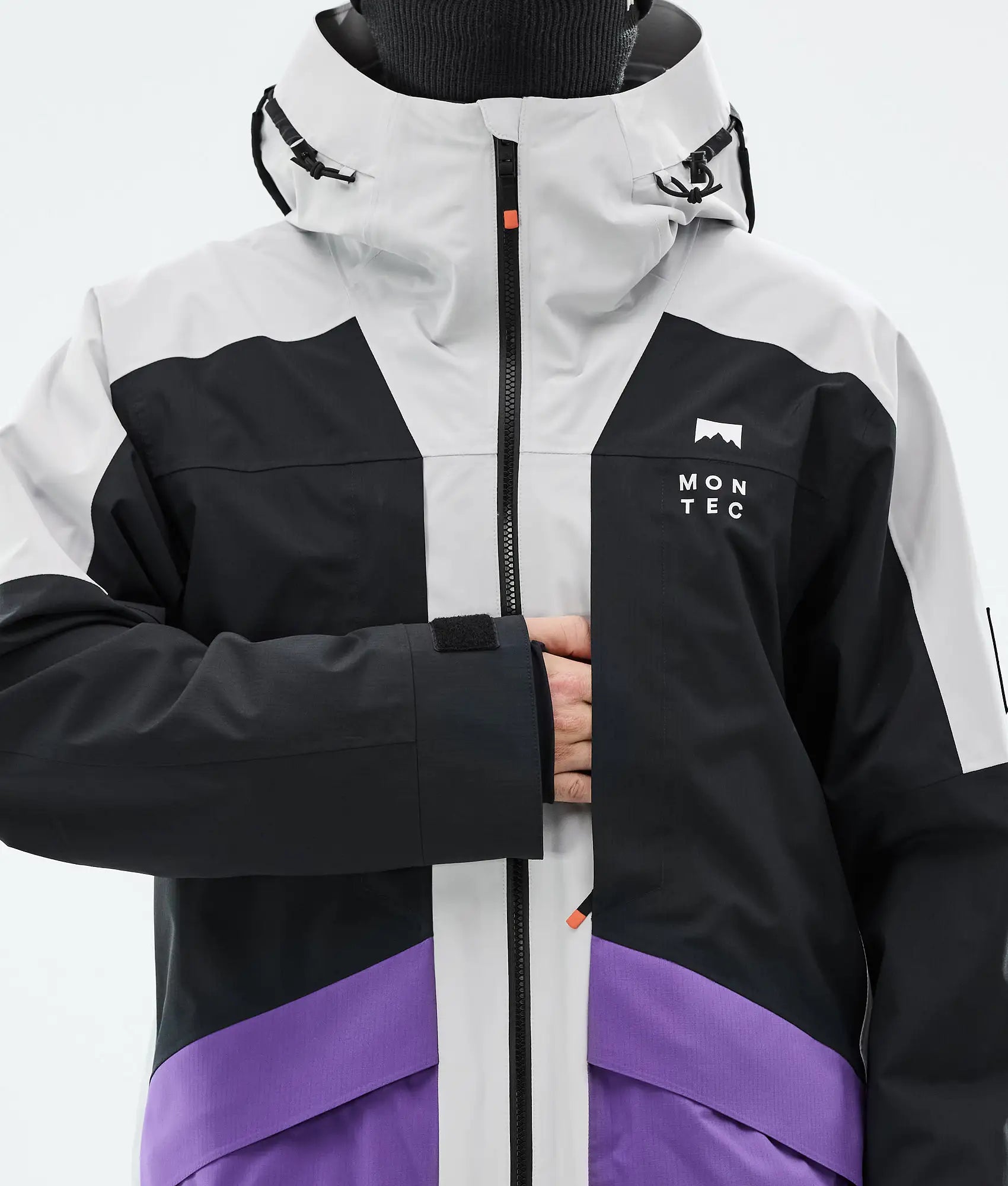 Morpheus Skijacke Herren - Light Grey/Black/Vivid Purple