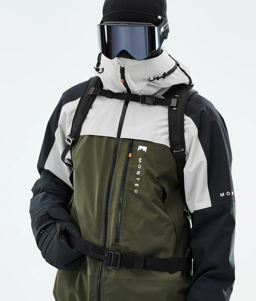 Oracle Skijacke Herren - Light Grey/Black/Olive Green