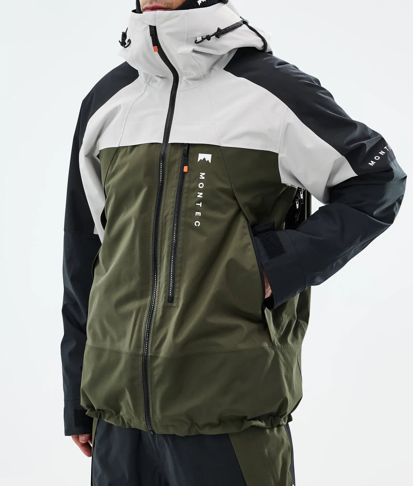 Oracle Skijacke Herren - Light Grey/Black/Olive Green