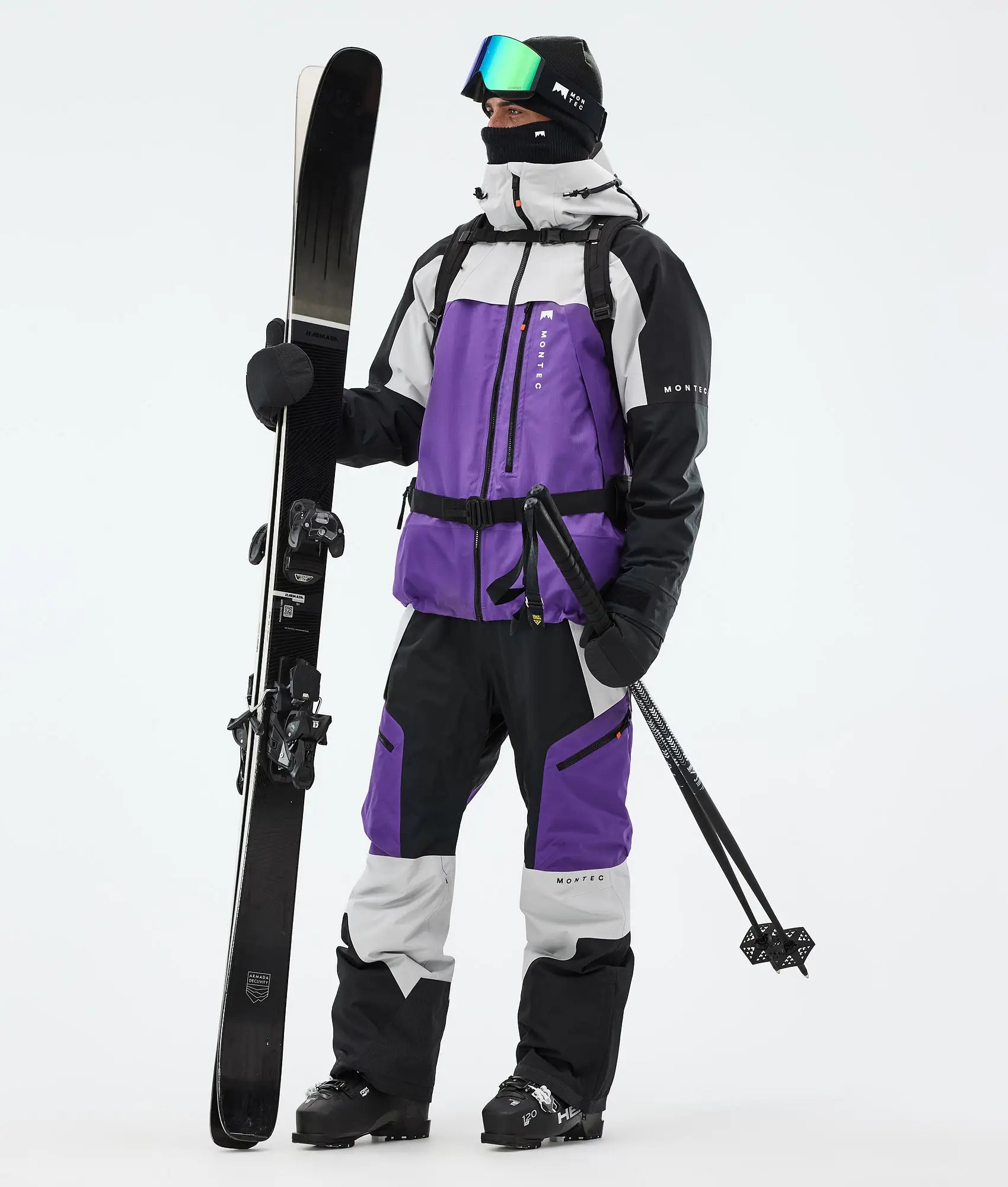 Oracle Skijacke Herren - Light Grey/Black/Vivid Purple