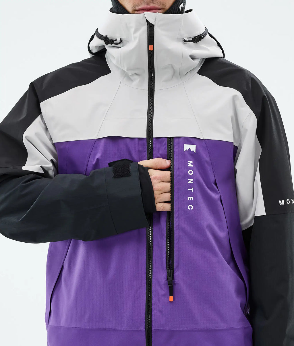 Oracle Skijacke Herren - Light Grey/Black/Vivid Purple